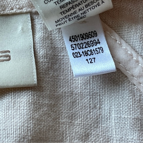 Chico's Jacket Women's 1 US Medium Pink Linen Cutwork Topper 3/4 Sleeves - Picture 12 of 13